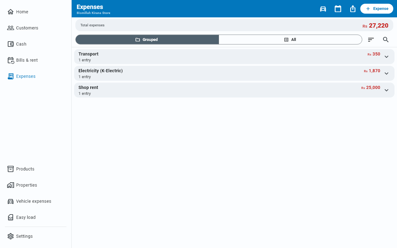 Expenses on a wide window