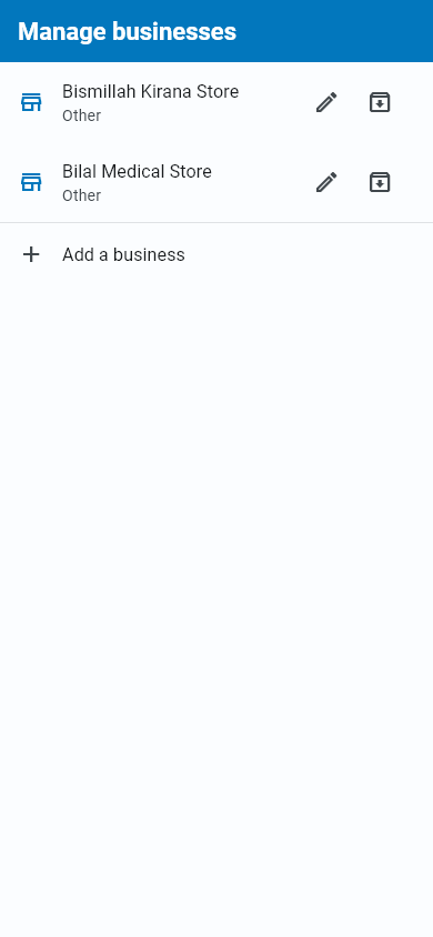Manage businesses